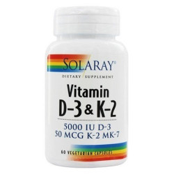 Vitamin D-3 & K-2 60k veg Solaray